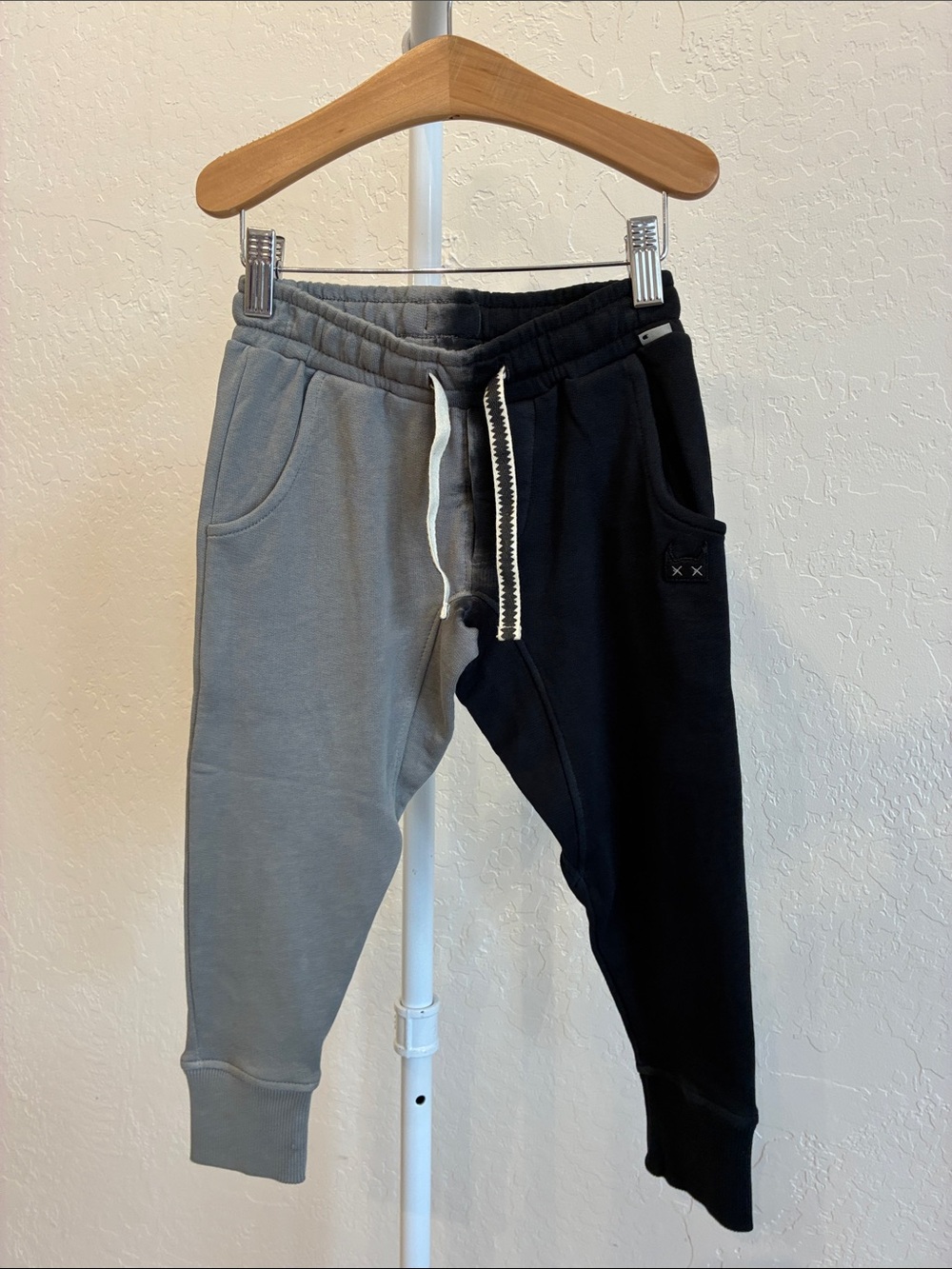 Munster Two-Tone Gray and Black Kids Joggers